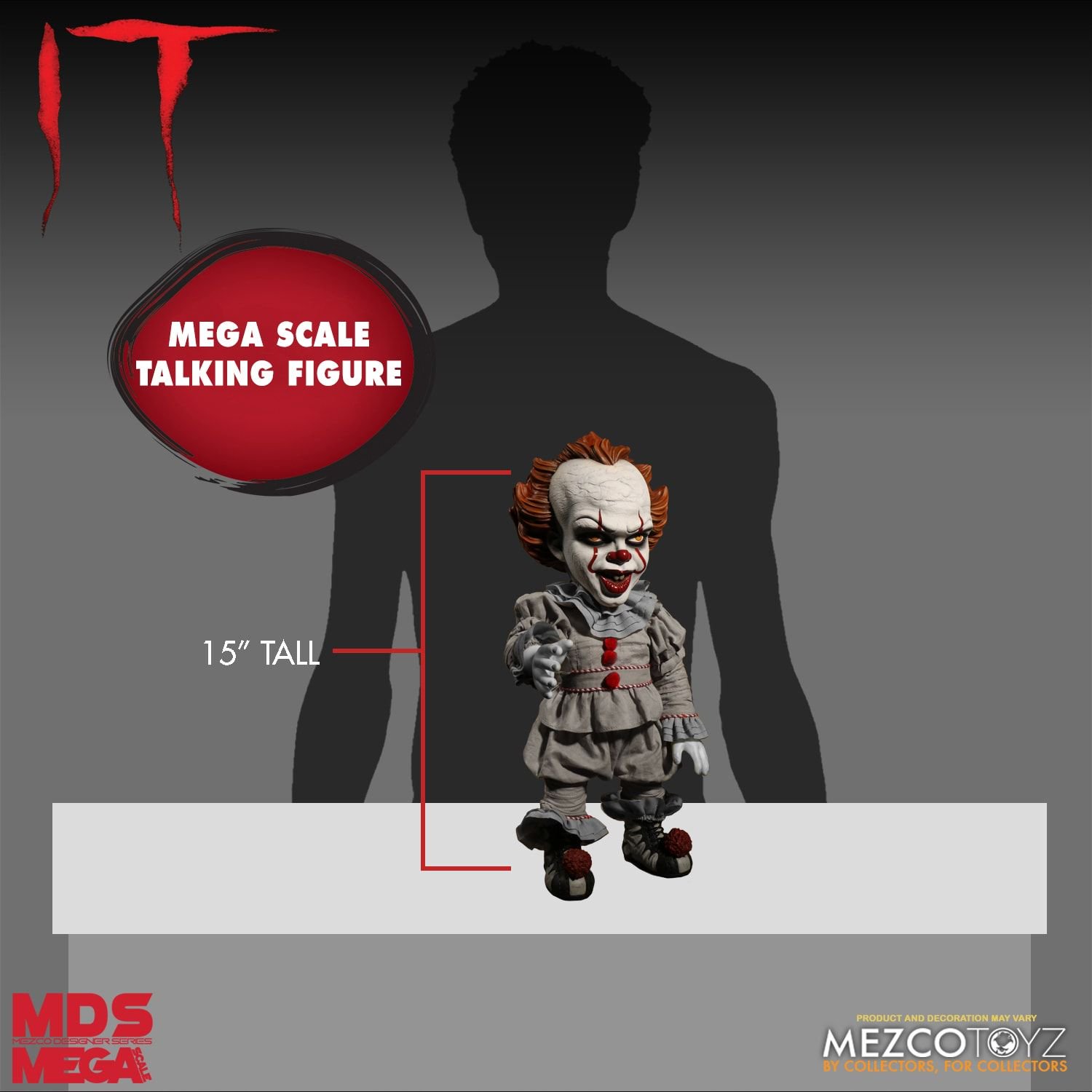 Mezco Talking Pennywise Mega Scale Figure (IMPERFECT)