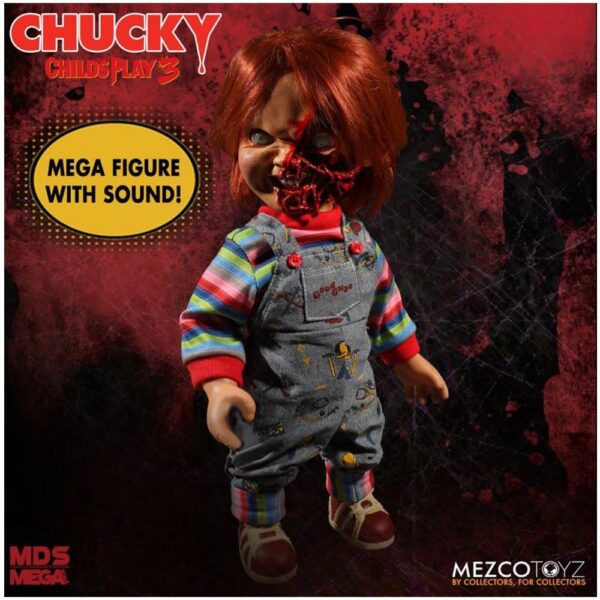 MEZCO Child's Play 3 Pizza Face Talking Chucky-0