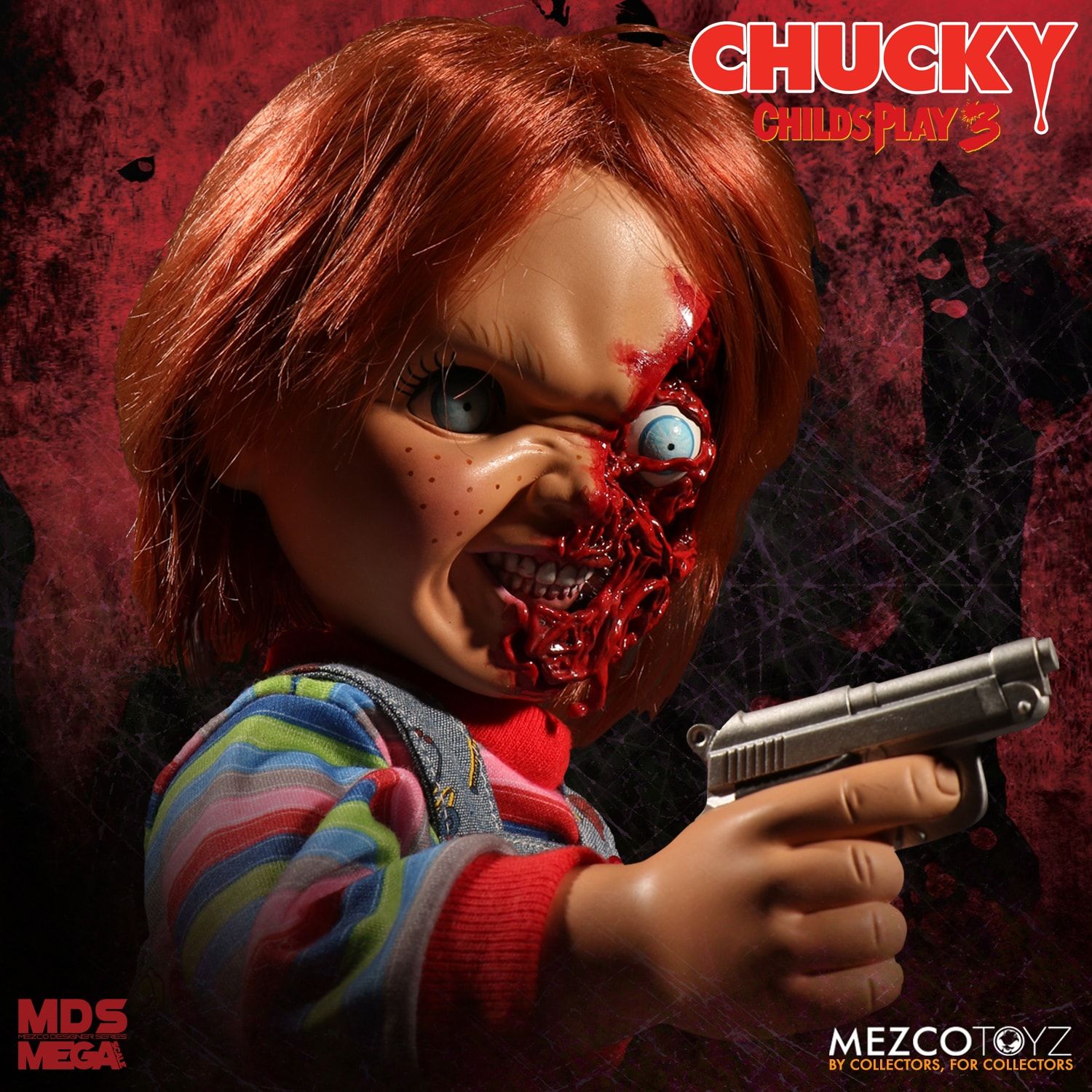 Mezco Child's Play 3 Pizza Face Talking Chucky