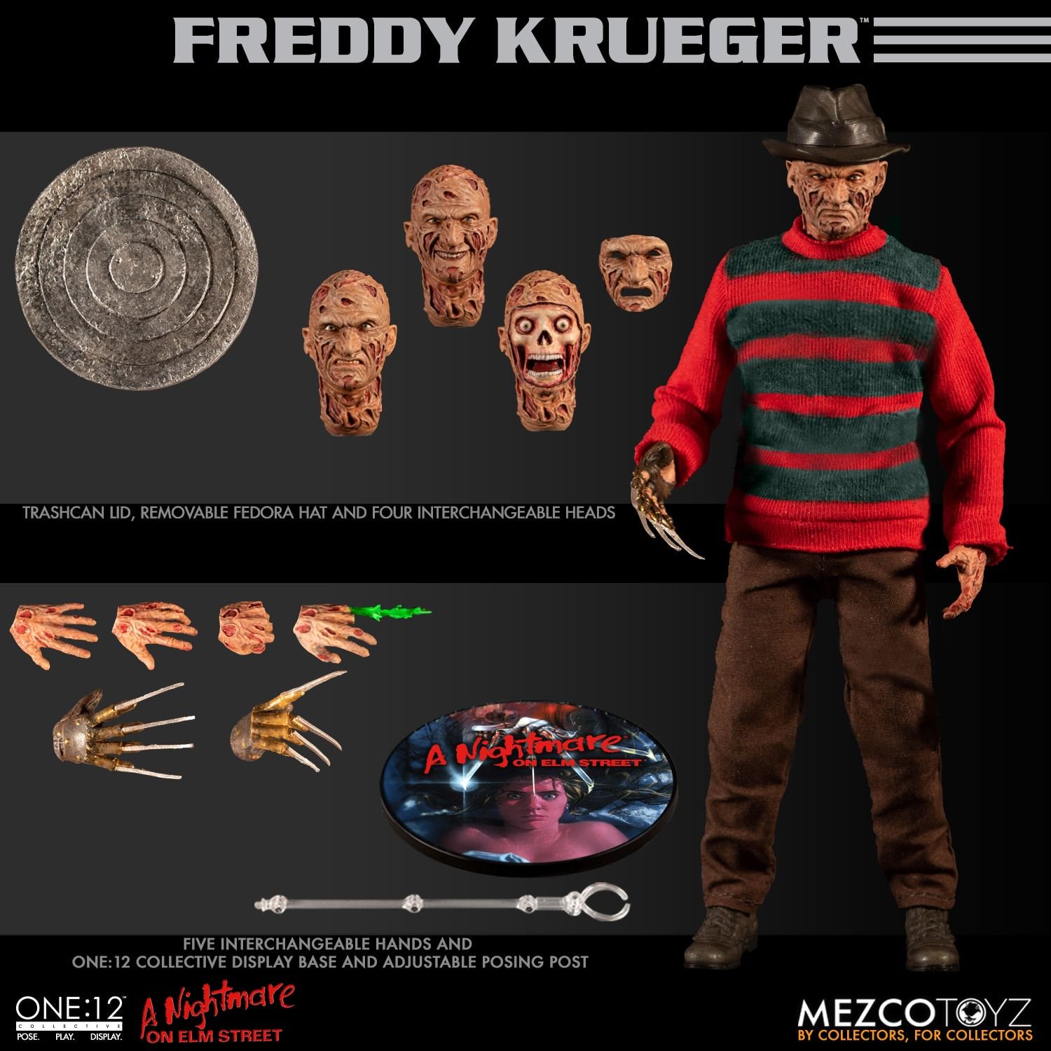 MEZCO One:12 Collective A Nightmare on Elm Street - Freddy Krueger 1/12 Scale Action Figure