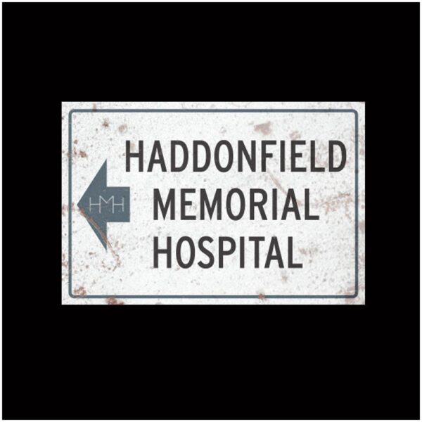 Halloween 2 - Haddonfield Memorial Hospital Metal Sign