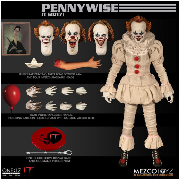 MEZCO One:12 Collective Pennywise 2017 Figure-0
