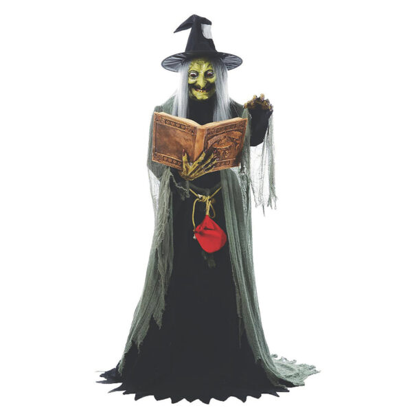 spell speaking witch halloween animatronic