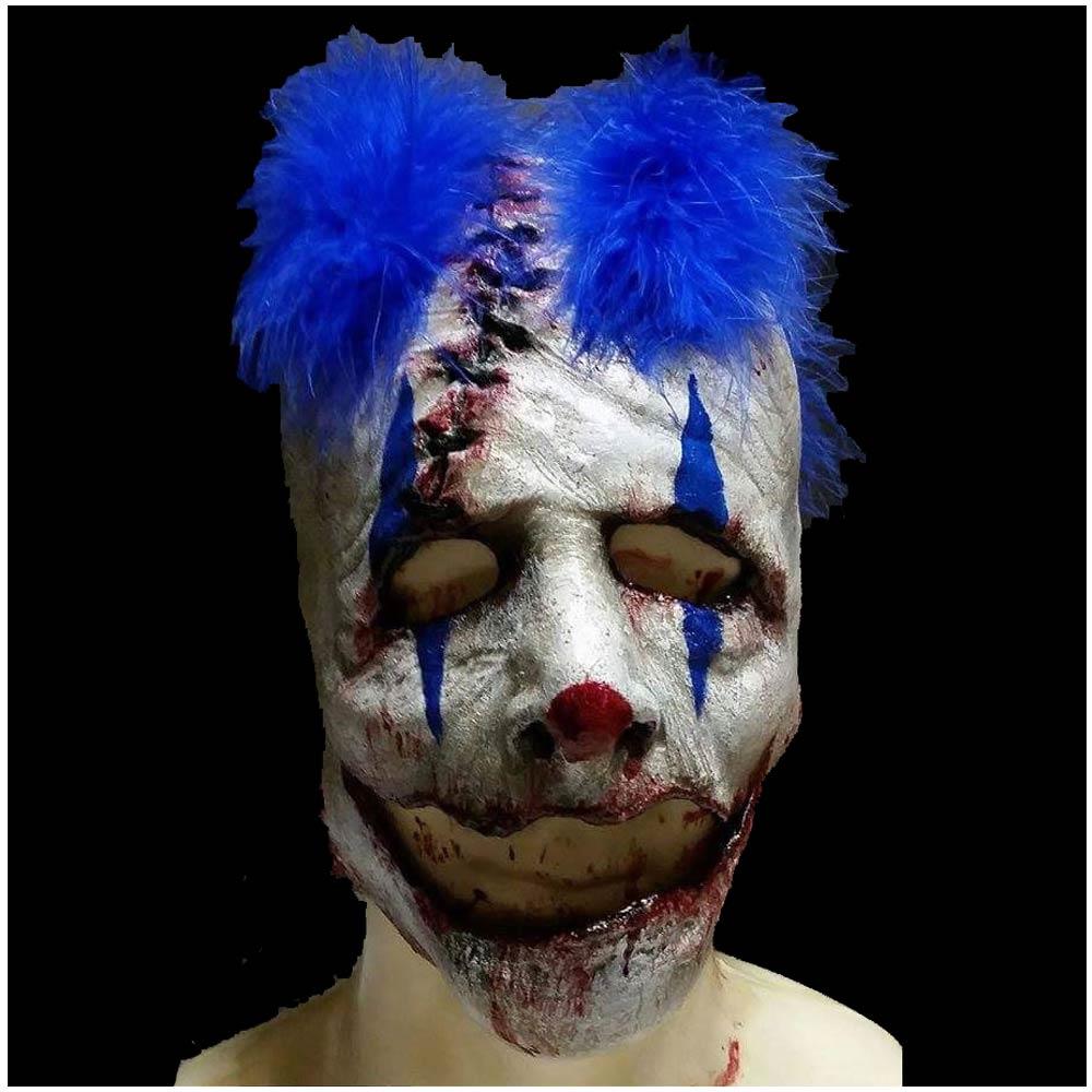 Joker Latex Clown Mask (Blue)