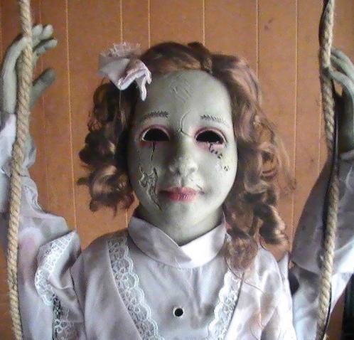 Swinging Decrepit Doll Animated Prop- Mad About Horror