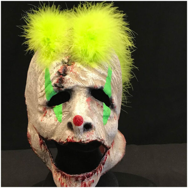 Joker Latex Clown Mask (Lime Green)-0