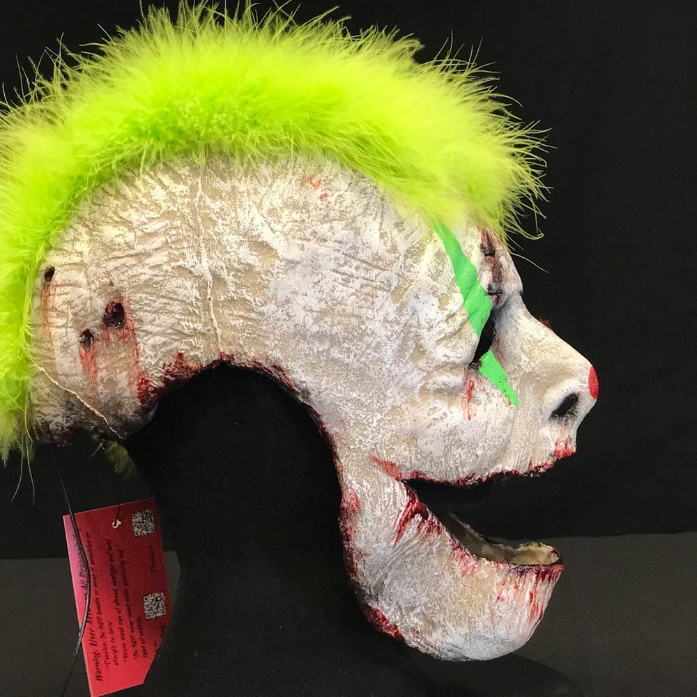 Joker Latex Clown Mask (Lime Green)