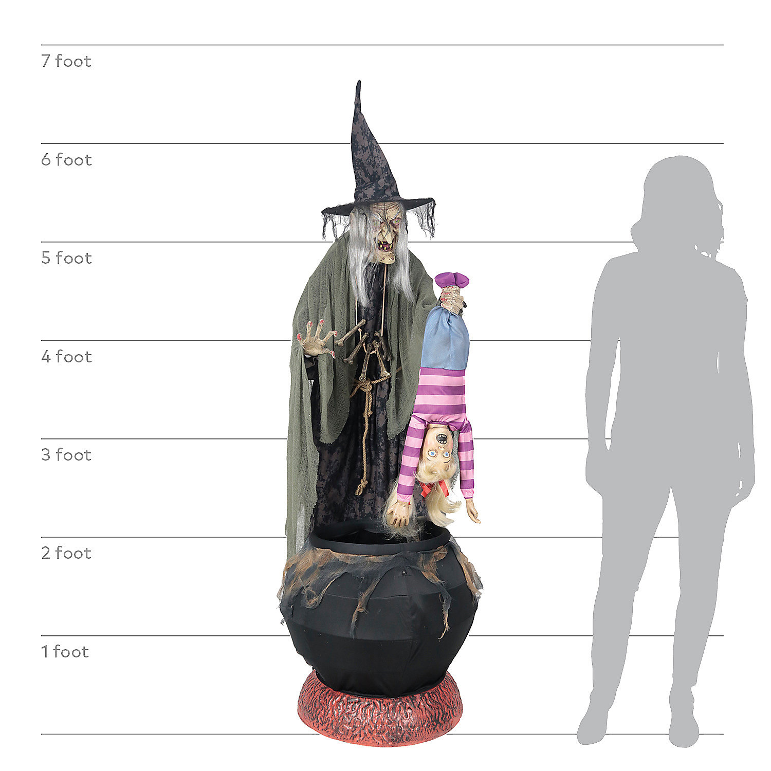 Stew Brewing Witch Animated Figure
