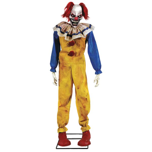 TWITCHING scary clown animated halloween prop