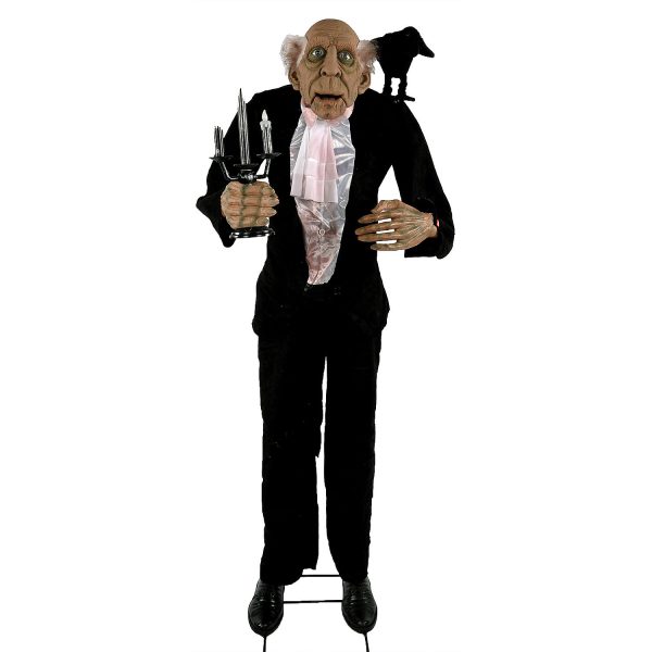 animated butler haunted house Halloween animatronic