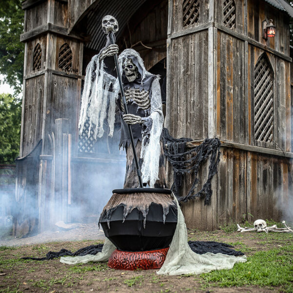 cauldron creeper animated halloween life size figure