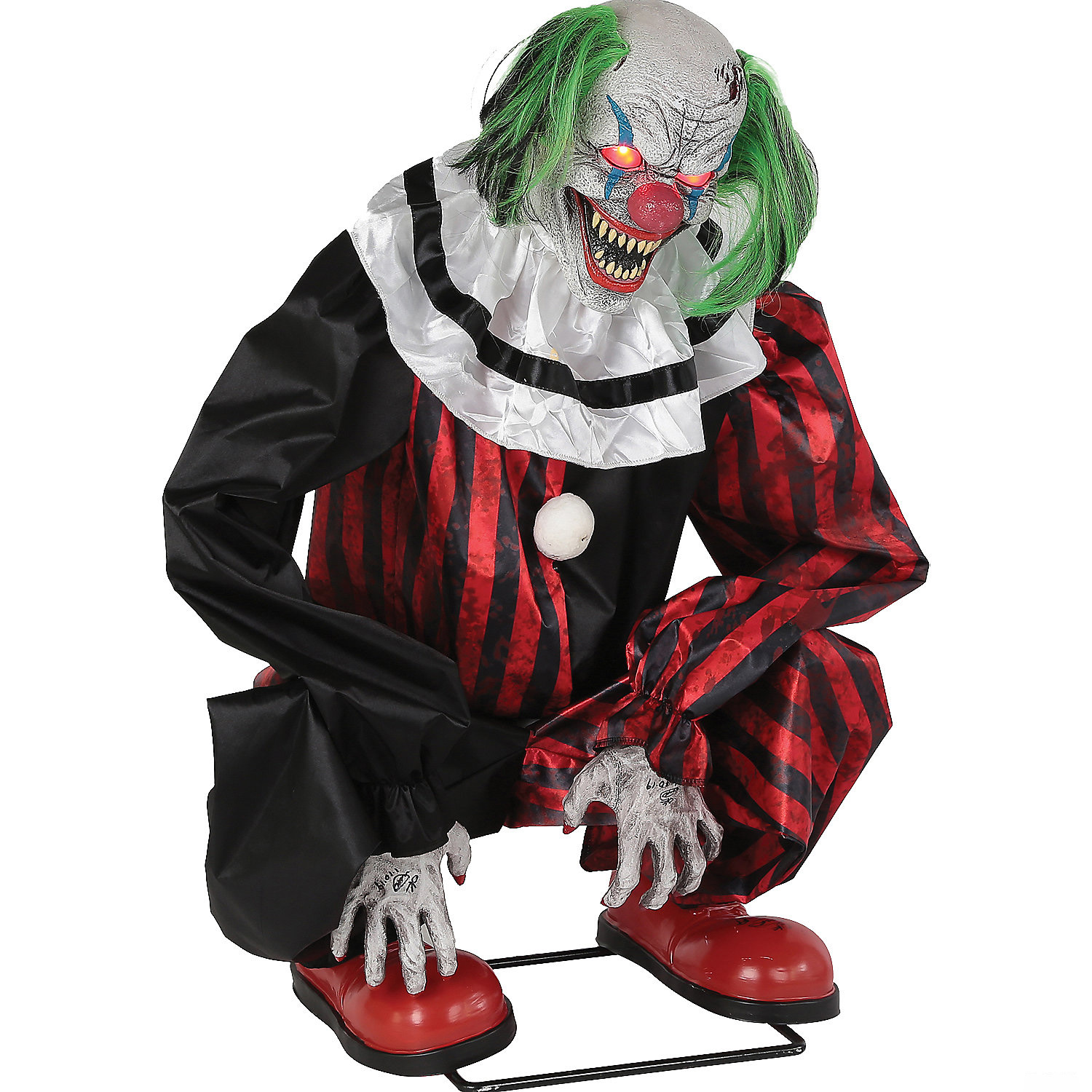 Red Crouching Clown Animated Prop