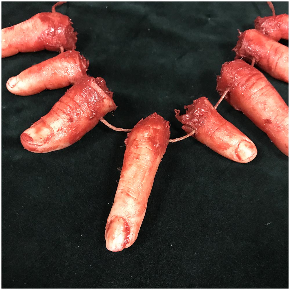 Silicone Severed Fingers Necklace