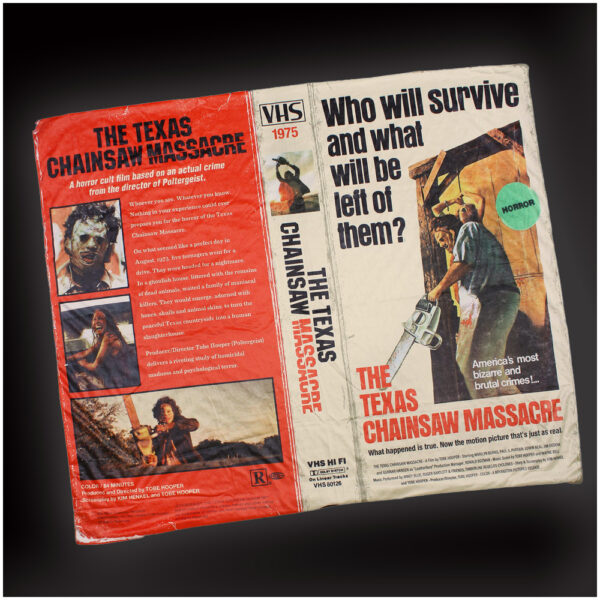 Creepy Co. Texas Chainsaw Massacre VHS Blanket-0