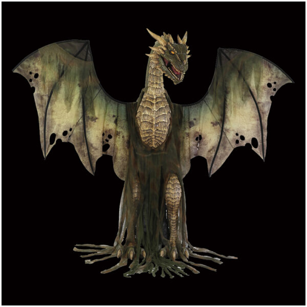 Animated dark forest dragon - halloween large prop