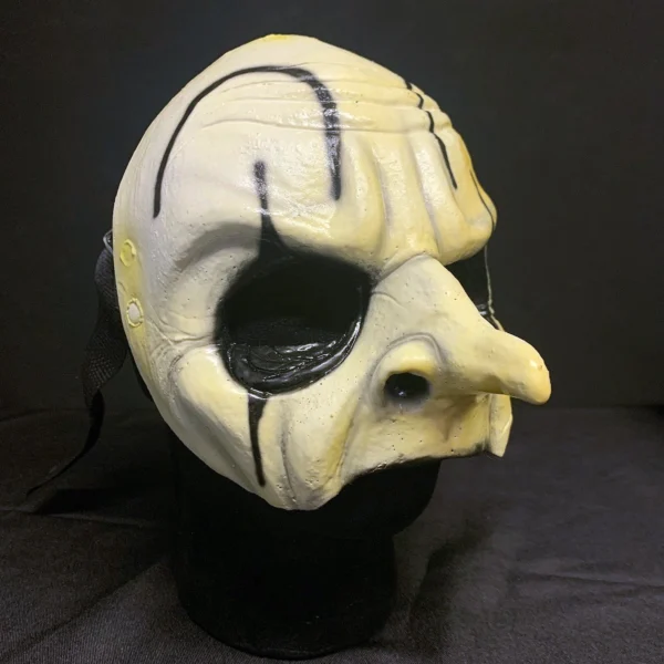 Kobold-Viertelmaske (schwarz-weiß)