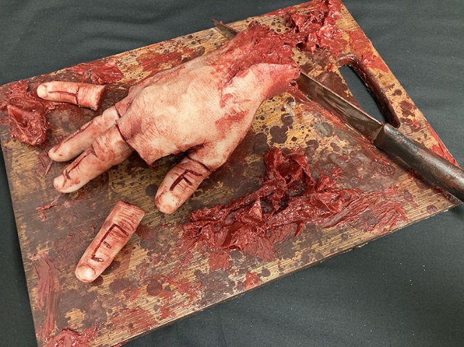 Silicone Hand Chopping Board Escape Room Prop