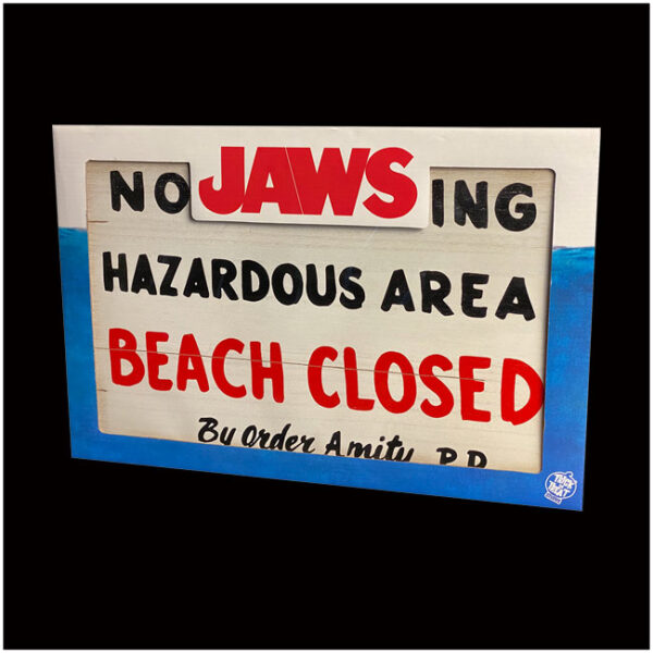 JAWS - No Swimming Wooden Sign - Trick or Treat Studios