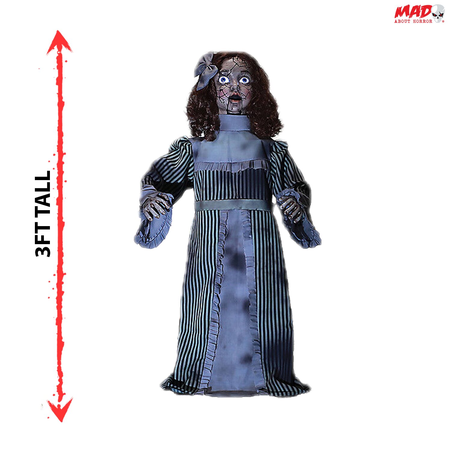 3ft Vintage Doll Animated Halloween Prop