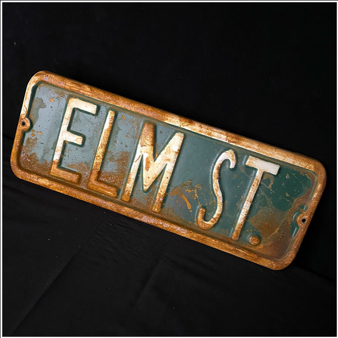 Elm Street Replica Rusty Sign