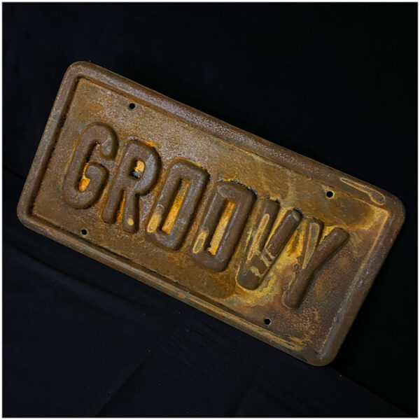 Evil Dead 'Groovy' Replica Licence Plate Sign-0