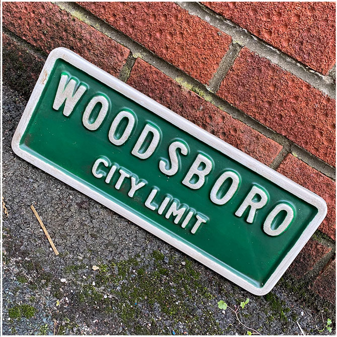 Woodsboro City Limits Replica Street Sign