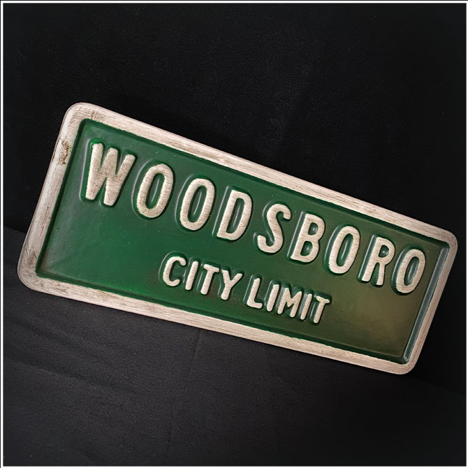 Woodsboro City Limits Replica Street Sign