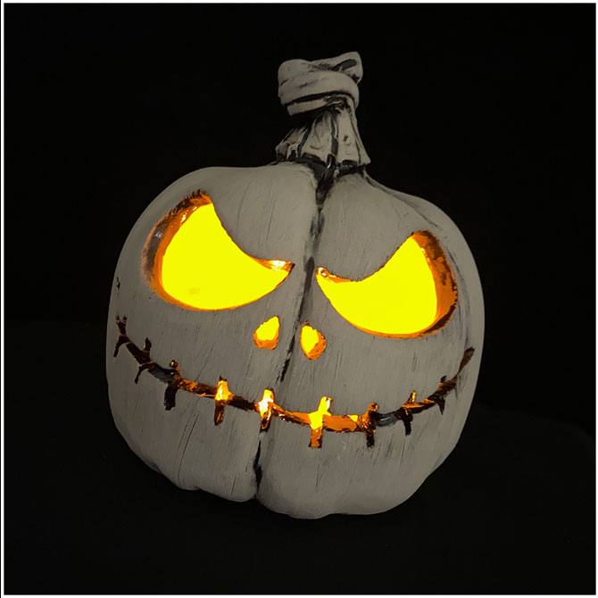 Ceramic Pumpkin - Halloween Skeleton | Mad About Horror