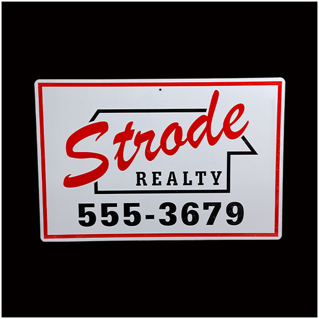 Halloween 1978 - Strode Realty Sign