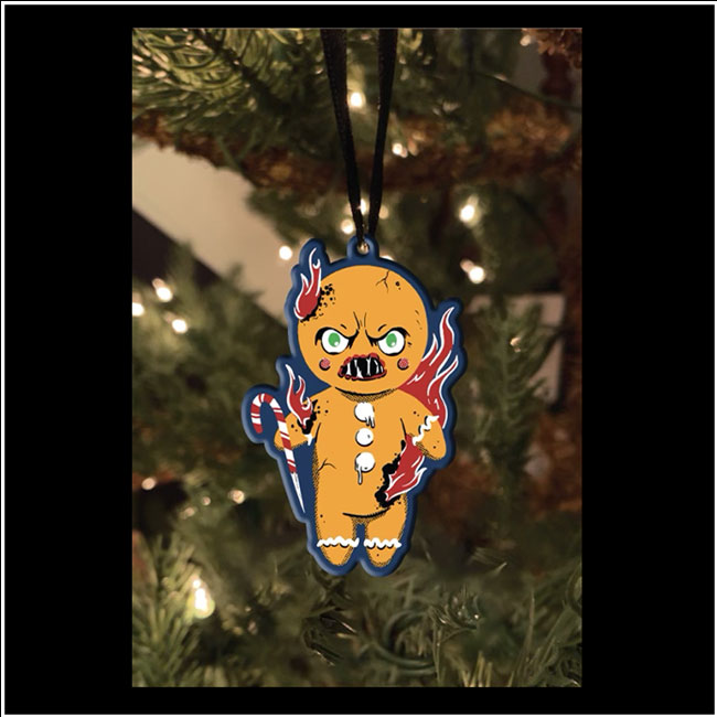 Holiday Horrors - Gingerbread Man Metal Ornament