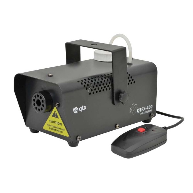 Fog machine for animated props with nozzle adapter