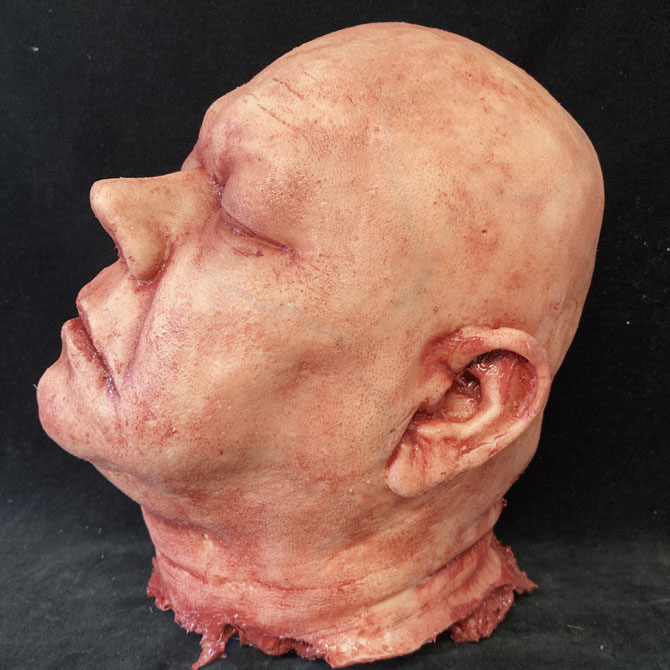 Silicone Severed Head - Abe, Flesh