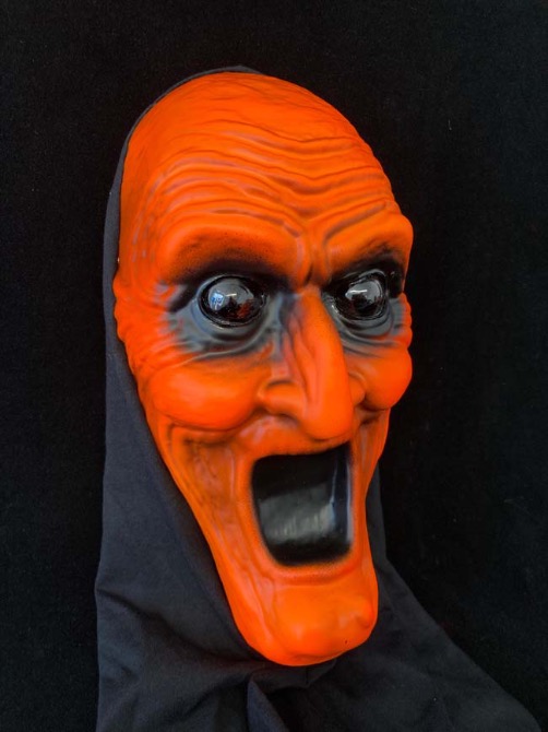 Witch Mask with Hood - Orange