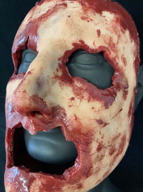 Silicone Skinned Face Mask - BRIAN, Jagged Eyes & Mouth