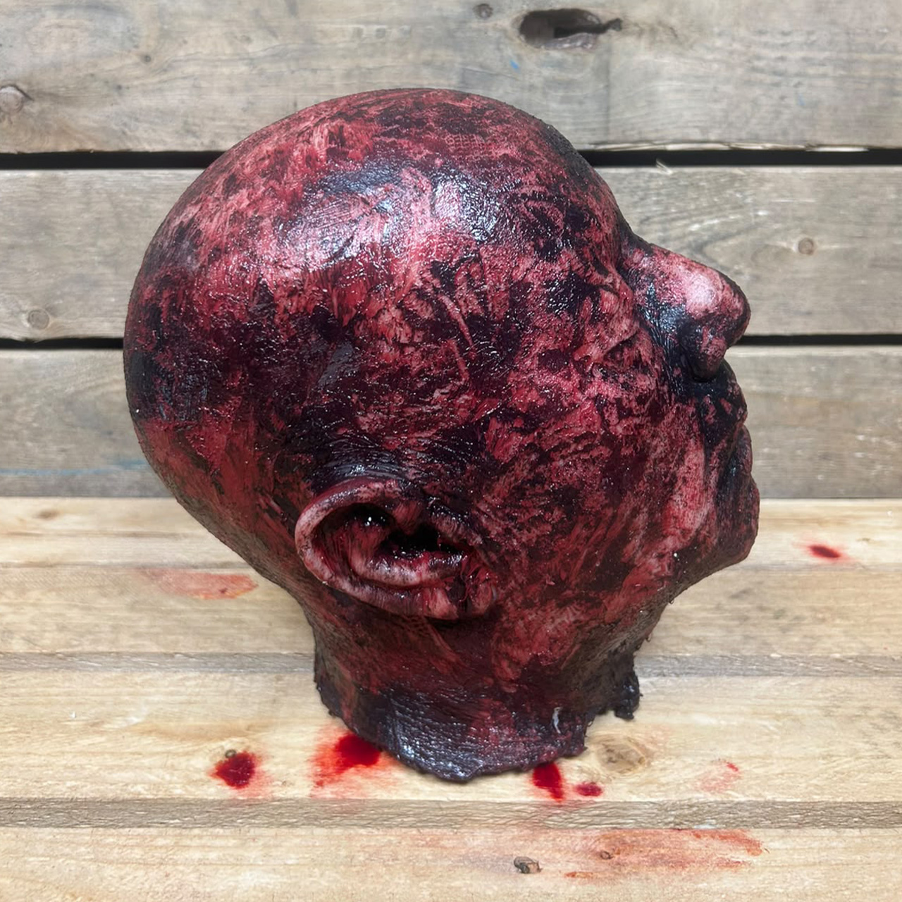 Silicone Severed Head - Clarence, burned