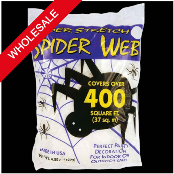 Giant Stretch Spiders Web Bulk Buy x 25 UNITS