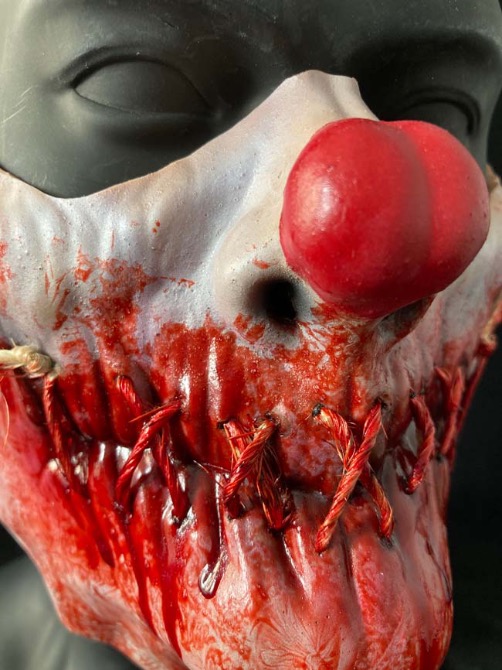 Stitches Clown Quarter Mask