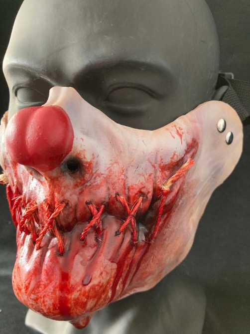 Stitches Clown Quarter Mask