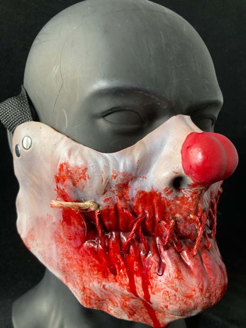 Stitches Clown Quarter Mask