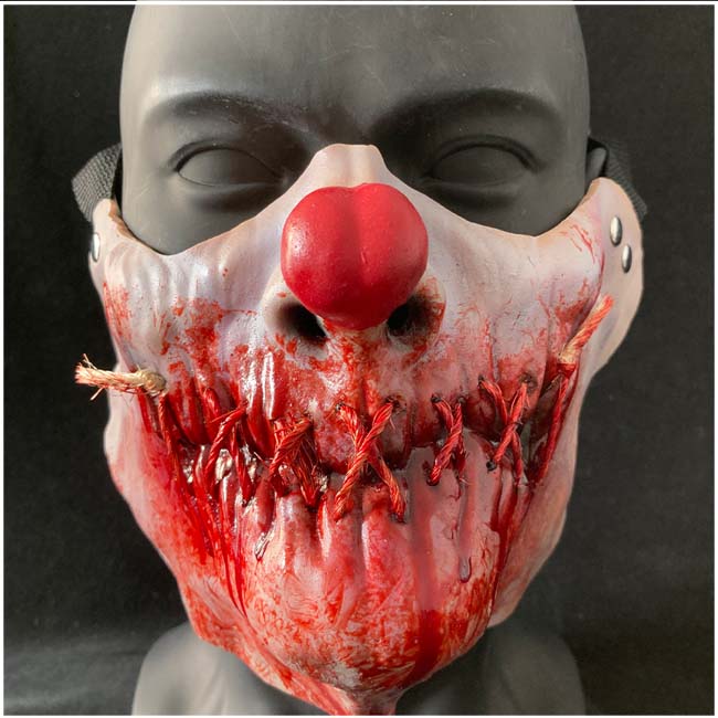 Stitches Clown Quarter Mask