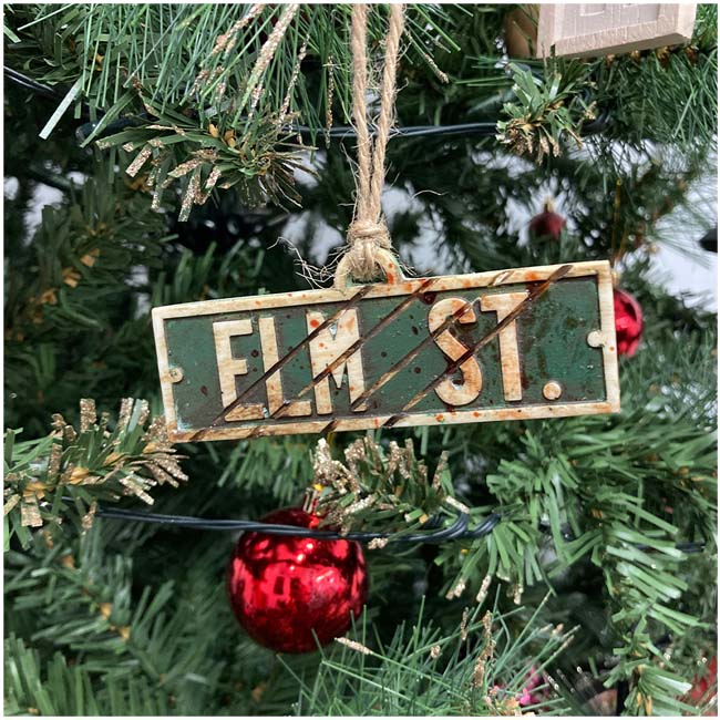 Christmas Tree Ornament - A Nightmare on Elm Street, Slashed Street Sign