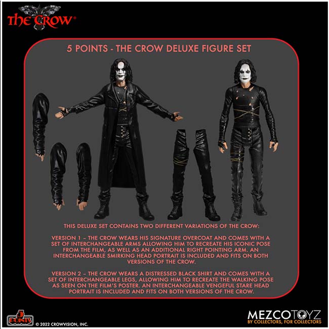 Mezco The Crow 5 Points Deluxe Figure Set