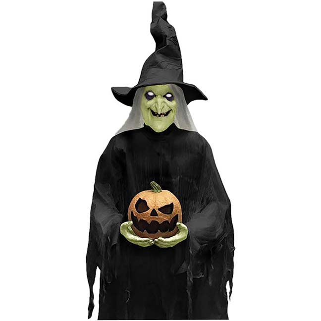 7ft Green Witchy Witch Animated Prop