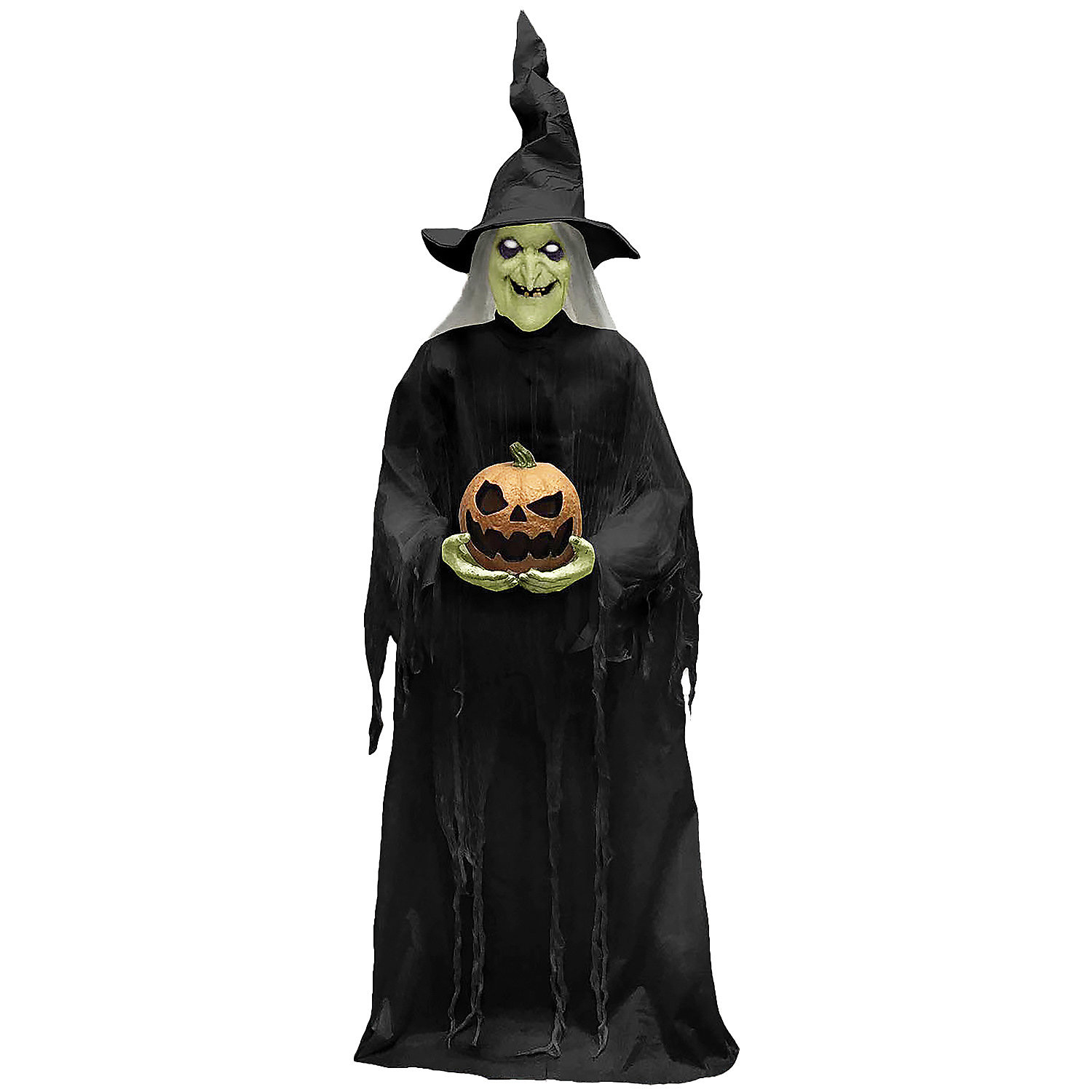 7ft Green Witchy Witch Animated Prop