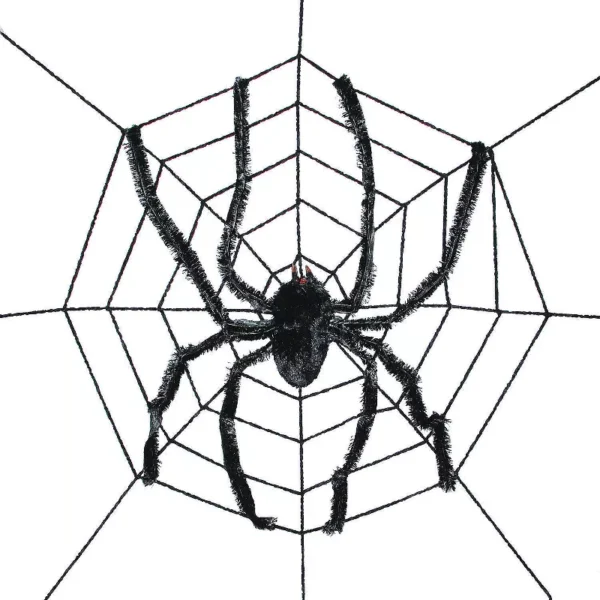 giant spider on web
