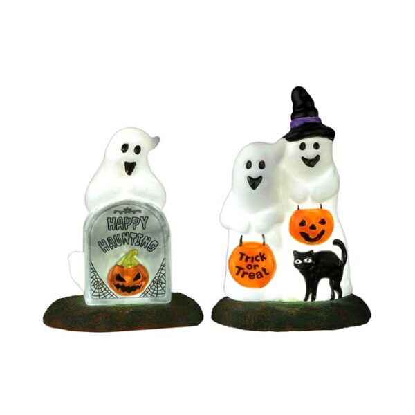 Lemax Spooky Town - Happy Halloween Ghosts, Set of 2