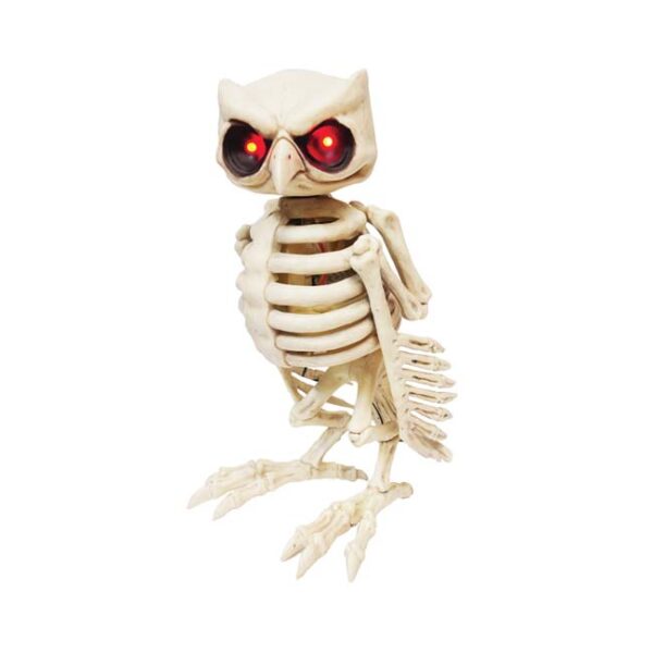 Owl Skeleton Animated Prop