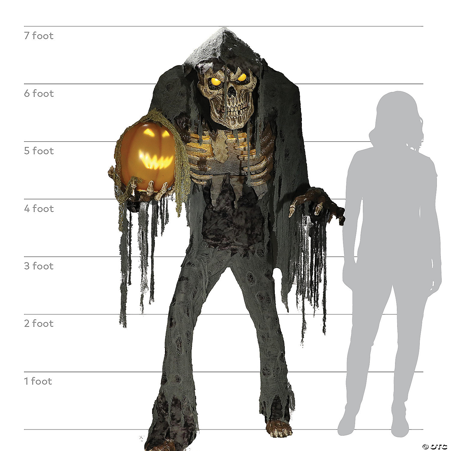 7ft Prowling Jack Animated Halloween Prop