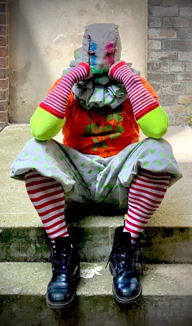 Spiral Clown Costume - FREE HUGS