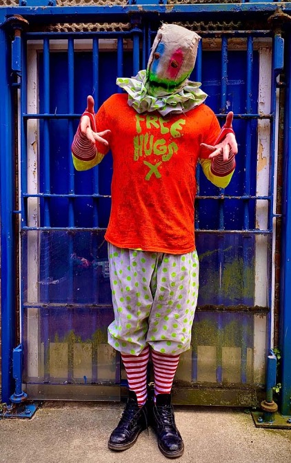 Spiral Clown Costume - FREE HUGS